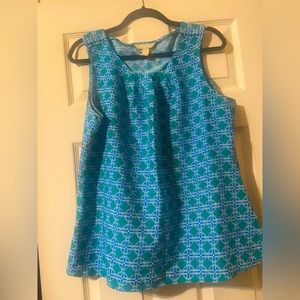 Banana republic sleeveless silk shell geometric top